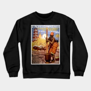 Paris Vintage 1906 Exposition Advertising World Showcase Print Crewneck Sweatshirt